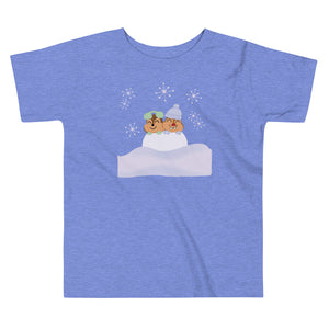 Chip and Dale Snow Much Fun Disney Winter Toddler Short Sleeve Tee