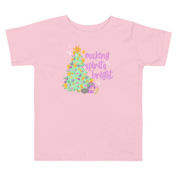 Tangled Rapunzel Making Spirits Bright Tangled Disney Christmas Tree Toddler Short Sleeve Tee