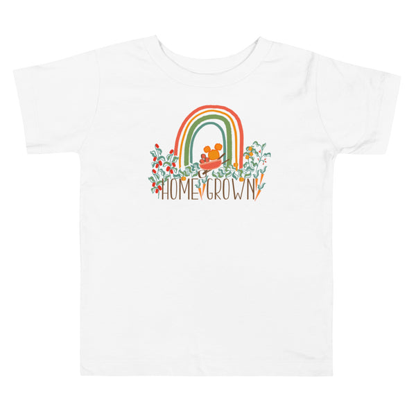 Home Grown Garden Toddler T-Shirt Pumpkin Rainbow Flower and Garden Toddler T-Shirt