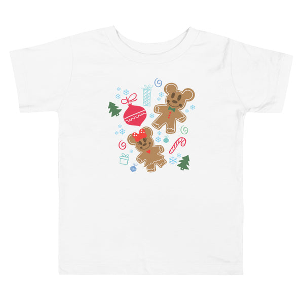 Gingerbread Mickey and Minnie Christmas Toddler Shirt Gingerbread Disney Holiday Toddler Shirt