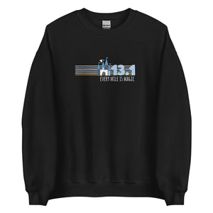 runDisney Every Mile is Magic Disney Castle Running 13.1 Miles half marathon Unisex Sweatshirt