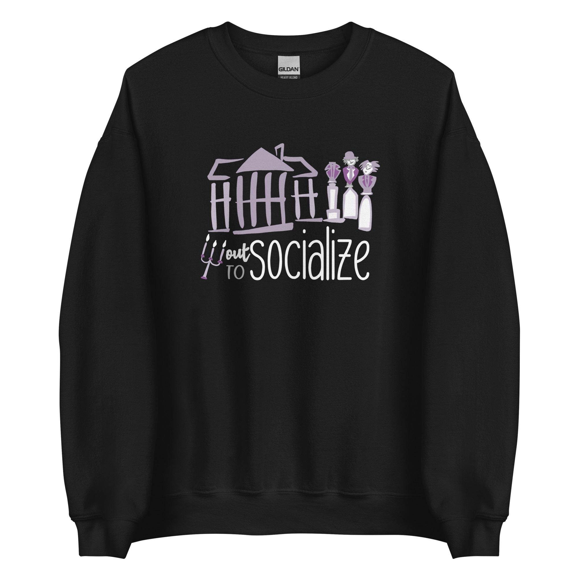 Disney Haunted Mansion Sweatshirt Out to Socialize Ghosts Disney Unisex Sweatshirt