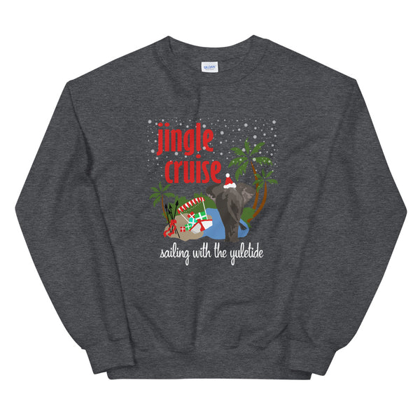 Jingle Cruise Elephant Sweatshirt Disney Christmas Jungle Cruise Crew Neck Sweatshirt