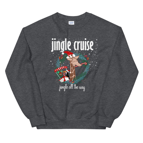 Jingle Cruise Giraffe Sweatshirt Disney Jungle Cruise Christmas Crew Sweatshirt