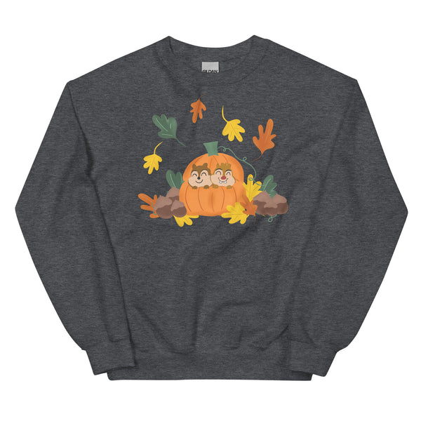 Chip and Dale Fall Pumpkin Disney Halloween Unisex Sweatshirt