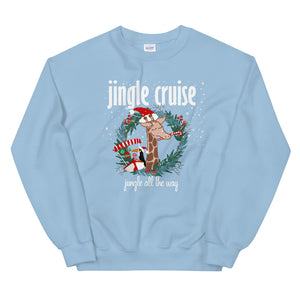 Jingle Cruise Giraffe Sweatshirt Disney Jungle Cruise Christmas Crew Sweatshirt