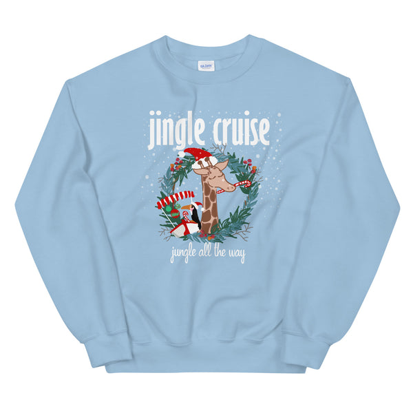 Jingle Cruise Giraffe Sweatshirt Disney Jungle Cruise Christmas Crew Sweatshirt