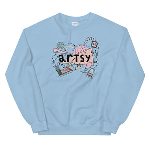 Artsy Disney Sweatshirt Epcot Festival of the Arts Hidden Mickey Artsy Crew Sweatshirt