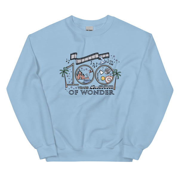 Disney 100th Anniversary Sweatshirt Disney Shirt Vacation 100 Years of Wonder Unisex Sweatshirt