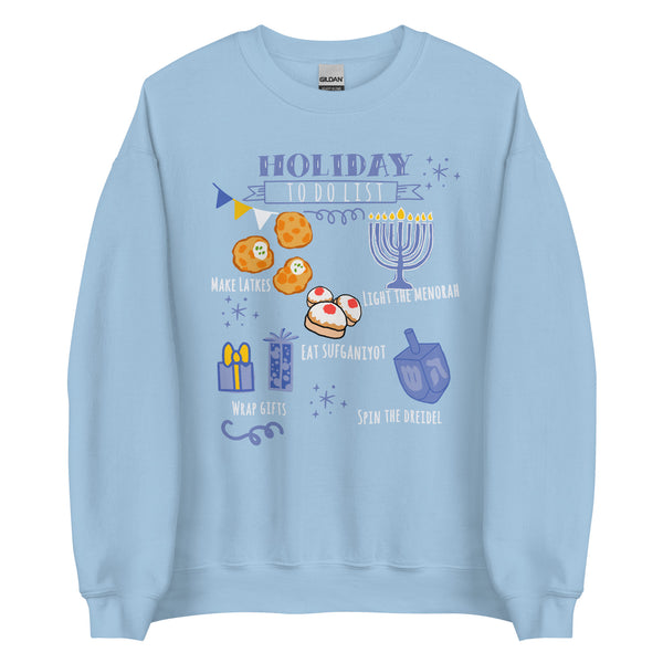 Disney Hanukkah Holiday To Do List Disney Shirt Unisex Sweatshirt