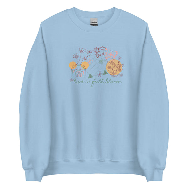 Disney Flower and Garden Festival Boho Epcot Live in Full Bloom Unisex Sweatshirt
