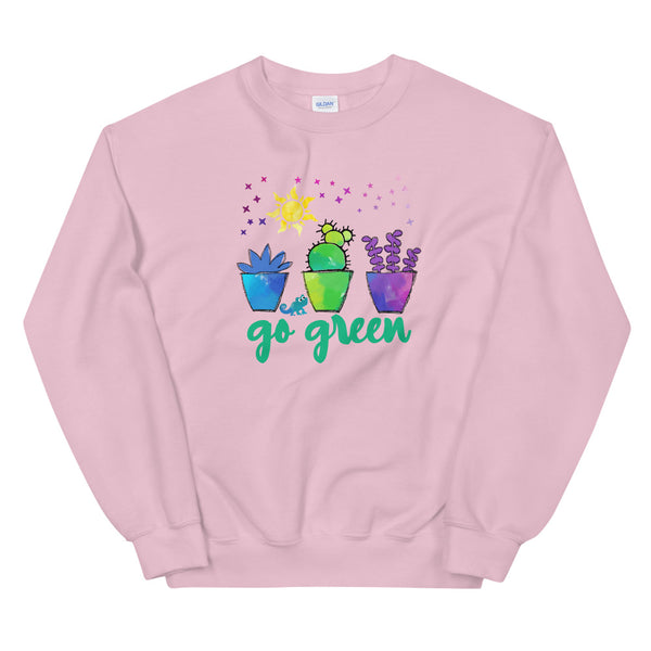 Go Green Pascal Sweatshirt Tangled Succulents and Plants Disney T-shirt Unisex Crew Sweatshirt