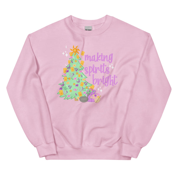 Rapunzel Making Spirits Bright Tangled Disney Christmas Tree Unisex Sweatshirt