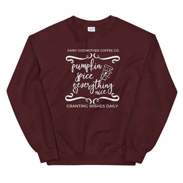 Cinderella Pumpkin Spice Sweater Fairy Godmother Coffee Company Fall Unisex Sweatshirt