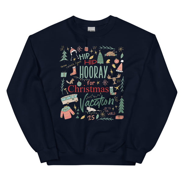 Christmas Vacation Sweatshirt Hip Hip Hooray for Christmas Vacation Griswold Family Christmas Sweatshirt