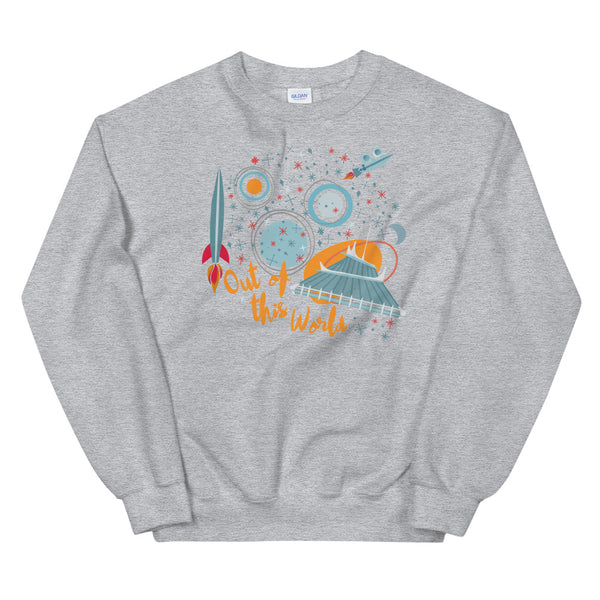 Space Mountain Sweatshirt Disney Out of This World Disney Parks Unisex Crew Neck Sweatshirt