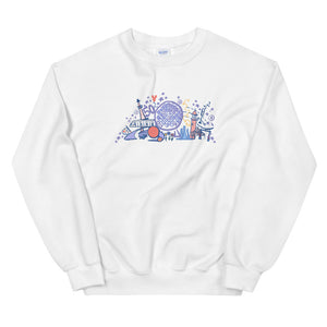 EPCOT 50th Anniversary Sweatshirt Spaceship Earth Epcot 50th Disney Crew Sweatshirt