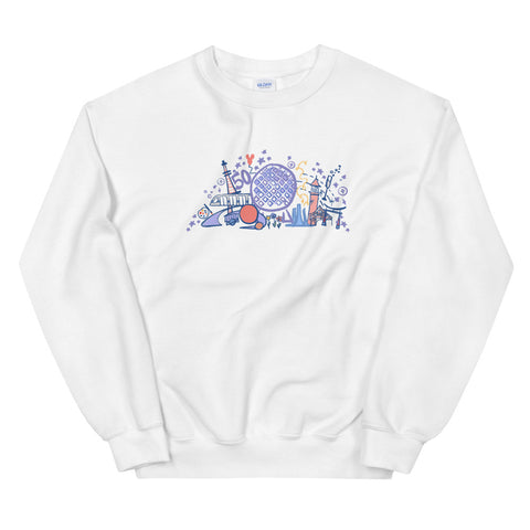 EPCOT 50th Anniversary Sweatshirt Spaceship Earth Epcot 50th Disney Crew Sweatshirt