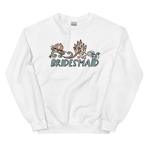 Disney Wedding Bridesmaid Sweatshirt Cinderella Castle and Carriage Disney Bridesmaid Sweatshirt