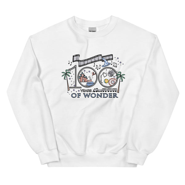 Disney 100th Anniversary Sweatshirt Disney Shirt Vacation 100 Years of Wonder Unisex Sweatshirt