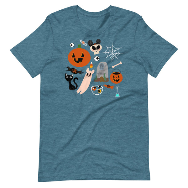Disney Creepy Cute Halloween Fall Mickey Ghost Short-Sleeve Unisex T-Shirt