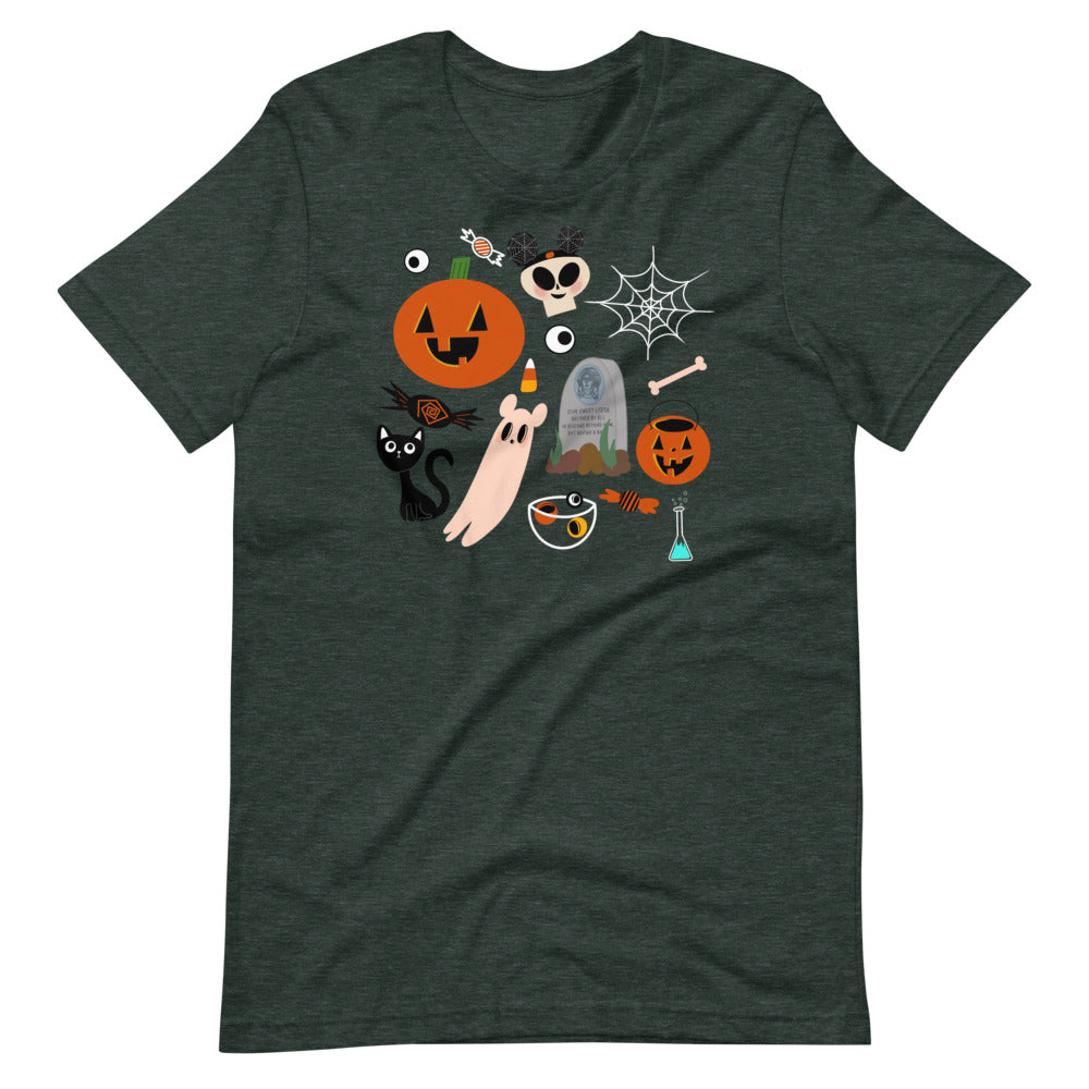 Disney Creepy Cute Halloween Fall Mickey Ghost Short-Sleeve Unisex T-Shirt