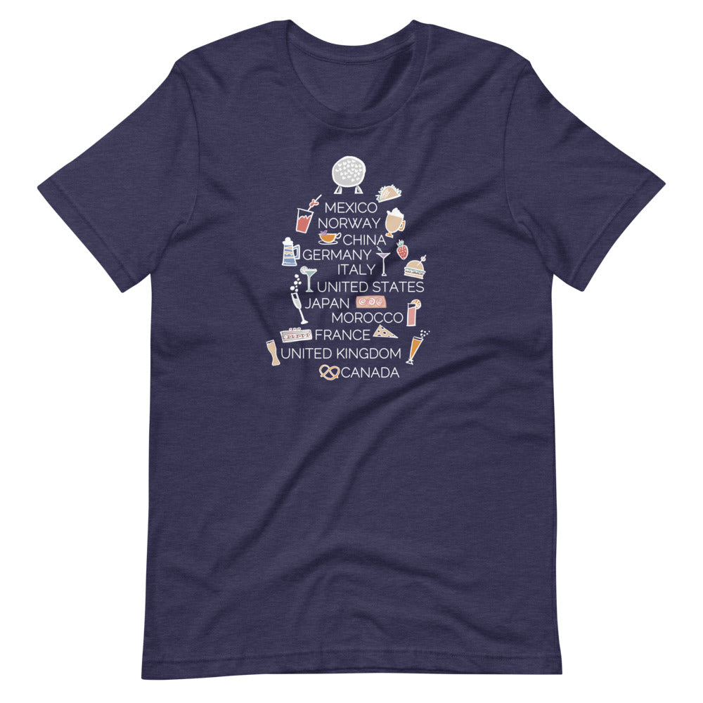 Epcot Food and Wine T-Shirt Spaceship Earth World Showcase T-Shirt