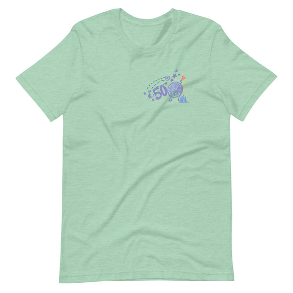 EPCOT 50th Anniversary T-Shirt TWO-SIDED Spaceship Earth Epcot 50th Disney T-Shirt