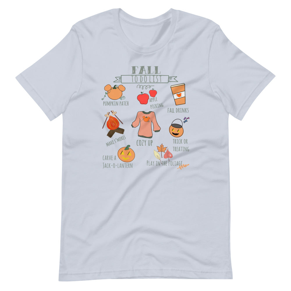 Fall To Do List Mickey Pumpkin Disney Halloween Short-Sleeve Unisex T-Shirt