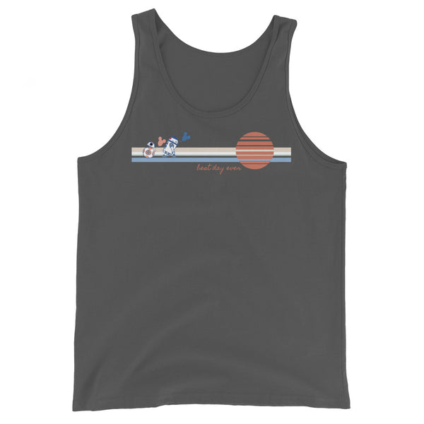 Star Wars Tank Top Best Day Ever with BB8 and R2D2 Disney Sketch Balloon Unisex Tank Top