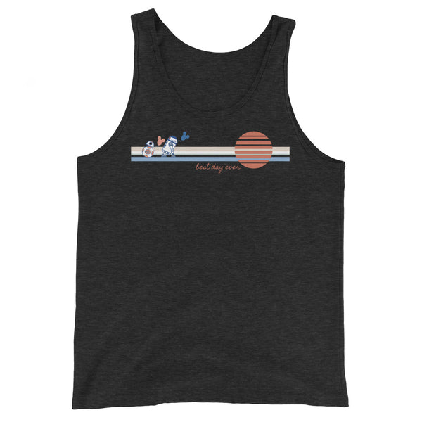 Star Wars Tank Top Best Day Ever with BB8 and R2D2 Disney Sketch Balloon Unisex Tank Top