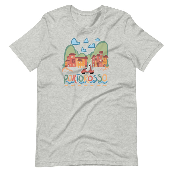 Portorosso T-Shirt Luca Landscape with Vespa Disney Pixar T-shirt