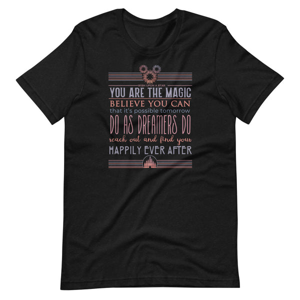 Disney Fireworks T-Shirt New Years Quote Happily Ever After Unisex T-Shirt