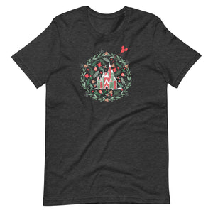 Cinderella's Castle Christmas T-Shirt Christmas Garden Disney Holiday T-Shirt