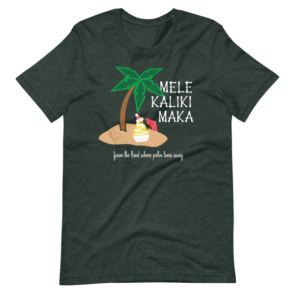 Dole Whip Melekalikimaka Hawaiian Christmas Shirt Short-Sleeve Unisex T-Shirt