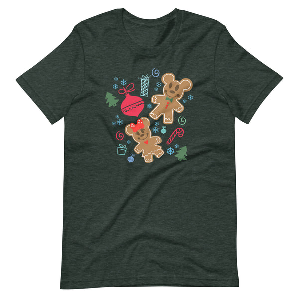 Gingerbread Mickey and Minnie Christmas T-Shirt Gingerbread Disney Holiday T-Shirt