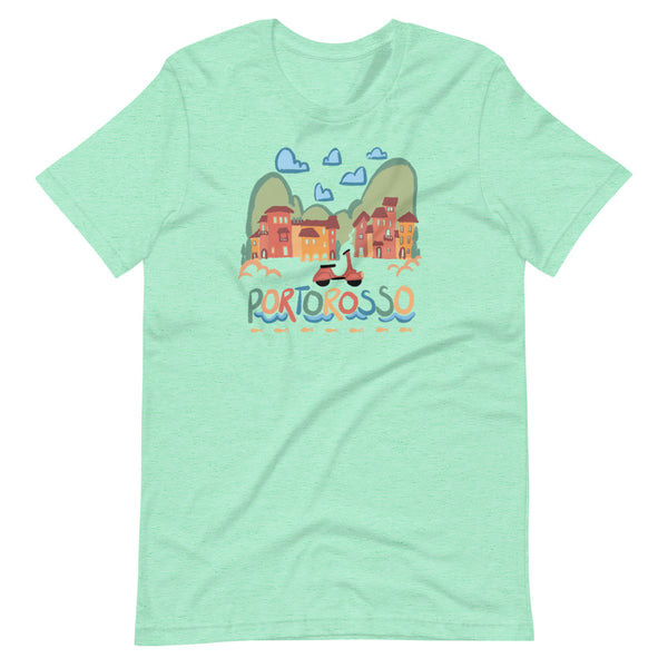 Portorosso T-Shirt Luca Landscape with Vespa Disney Pixar T-shirt