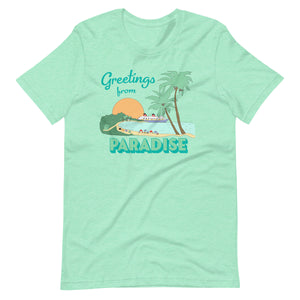 Disney Cruise Castaway Cay Greetings from Paradise Unisex t-shirt