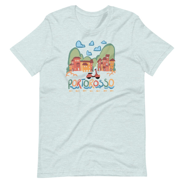 Portorosso T-Shirt Luca Landscape with Vespa Disney Pixar T-shirt