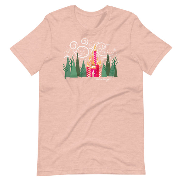 Disney Christmas Castle T-shirt All is Bright Christmas Forest T-Shirt