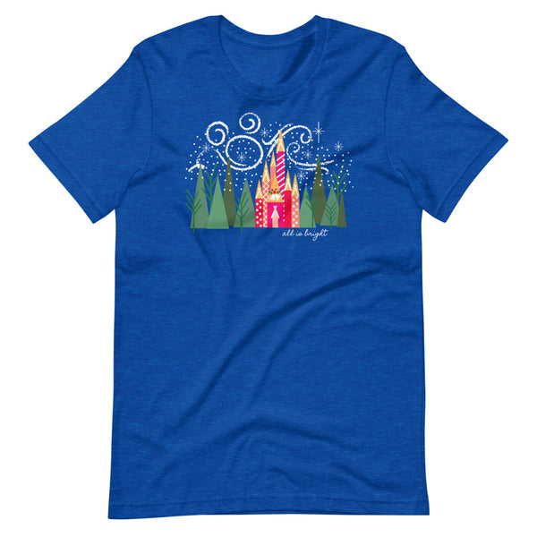 Disney Christmas Castle T-shirt All is Bright Christmas Forest T-Shirt