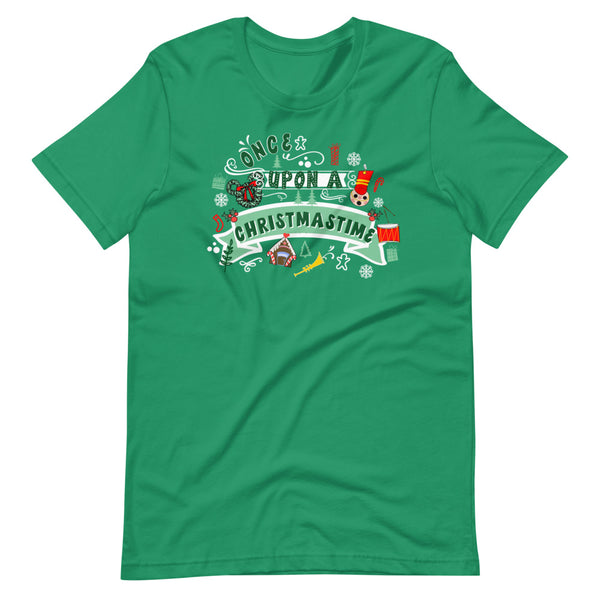 Disney Christmas T-Shirt Once Upon a Christmastime Holiday Short-Sleeve Unisex T-Shirt
