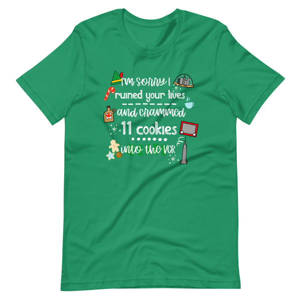 Elf Christmas Movie T-shirt Cookies Buddy the Elf Short-Sleeve Unisex T-Shirt