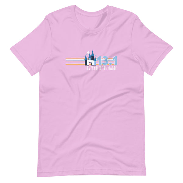 runDisney Every Mile is Magic Disney Castle Running 13.1 Miles half marathon Unisex t-shirt