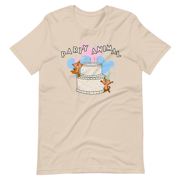 Disney Birthday Chip and Dale Party Animal Celebration Unisex t-shirt