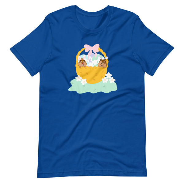 Chip and Dale Disney Easter Basket Spring Flowers Unisex t-shirt