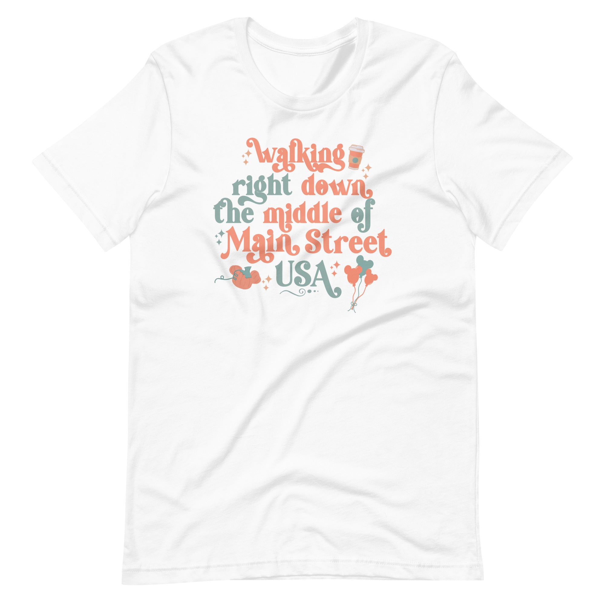 Main Street USA Fall Disney Shirt Magic Kingdom in Autumn Unisex t-shirt