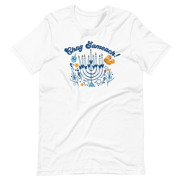 Happy Hanukkah Chag Sameach Chanukkah Disney Holiday Menorah Unisex t-shirt