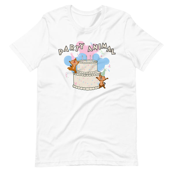 Disney Birthday Chip and Dale Party Animal Celebration Unisex t-shirt