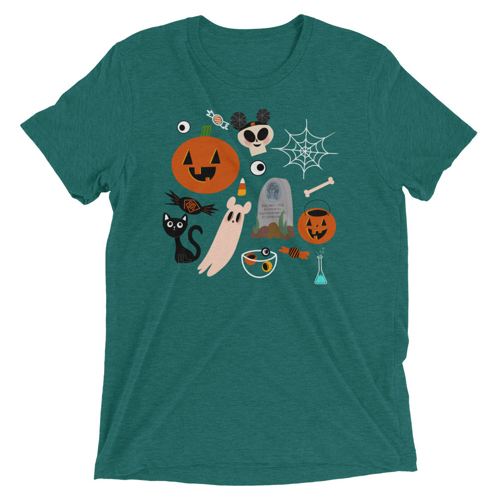 Disney Creepy Cute Halloween TRI BLEND Fall Short sleeve t-shirt